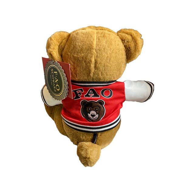 FAO Schwarz 12” Varsity Jacket Football Player Stuffed Teddy Bear Plush - Picture 4 of 14